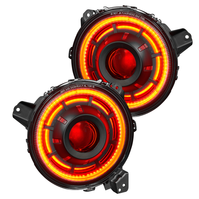 Jeep Gladiator Headlight Assemblies - ORACLE Lighting - Oculus Bi-LED Projector - ColorSHIFT