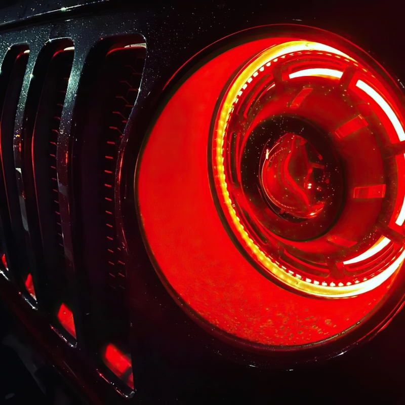 Jeep Gladiator Headlight Assemblies - ORACLE Lighting - Oculus Bi-LED Projector - ColorSHIFT