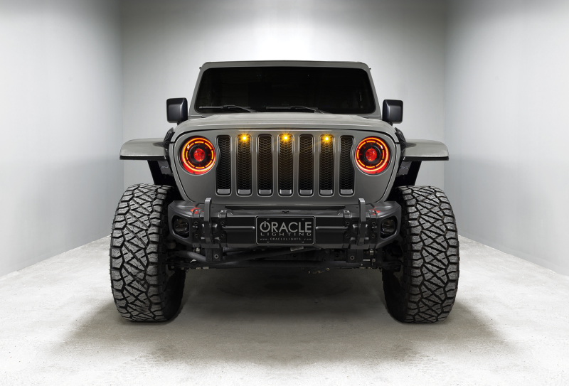 Jeep Gladiator Headlight Assemblies - ORACLE Lighting - Oculus Bi-LED Projector - ColorSHIFT