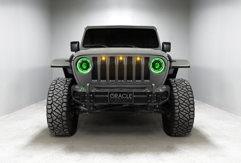 Jeep Gladiator Headlight Assemblies - ORACLE Lighting - Oculus Bi-LED Projector - ColorSHIFT