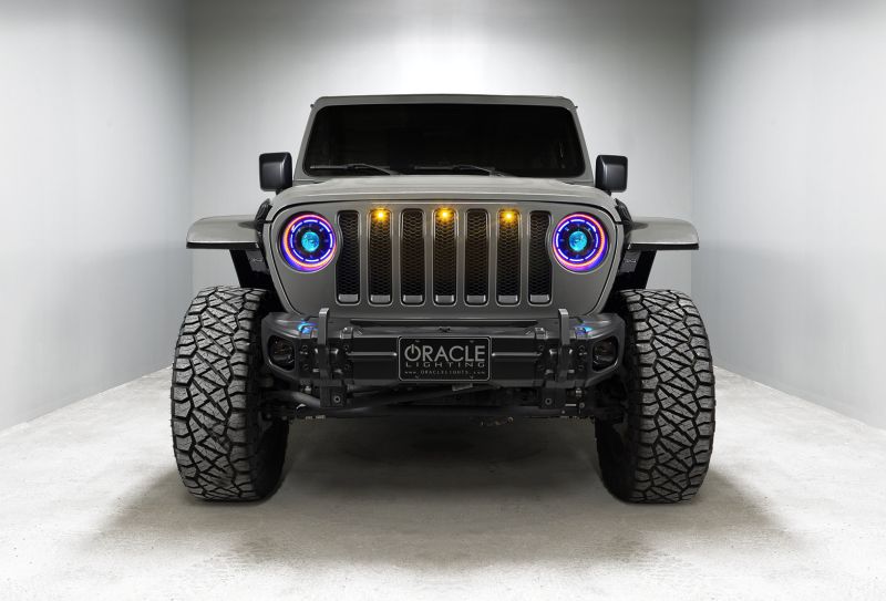Jeep Gladiator Headlight Assemblies - ORACLE Lighting - Oculus Bi-LED Projector - ColorSHIFT