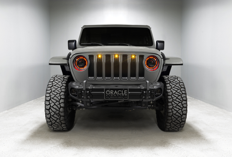 Jeep Gladiator Headlight Assemblies - ORACLE Lighting - Oculus Bi-LED Projector - ColorSHIFT