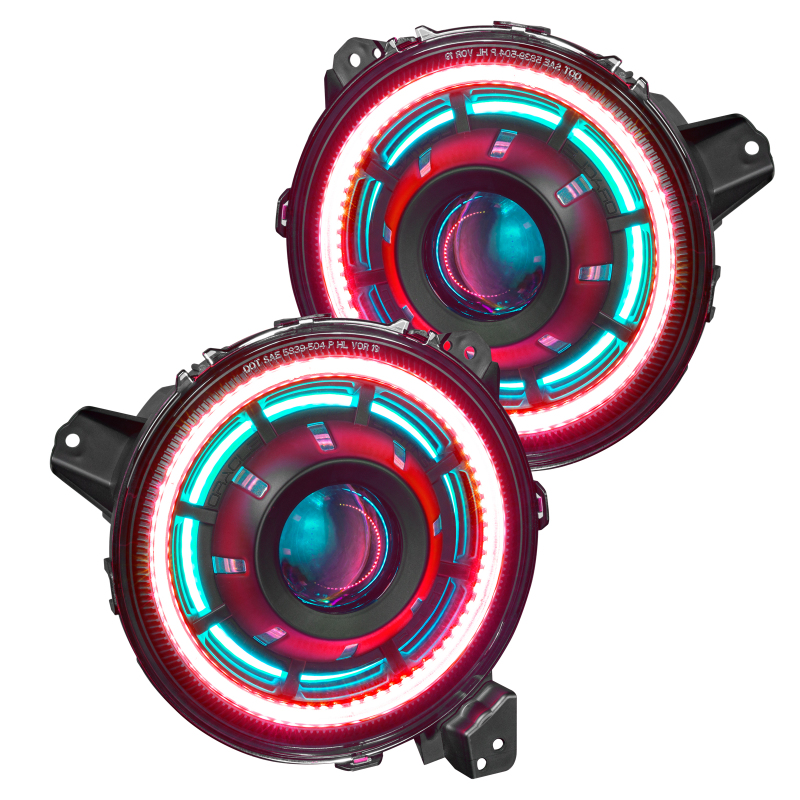Jeep Gladiator Headlight Assemblies - ORACLE Lighting - Oculus Bi-LED Projector - ColorSHIFT