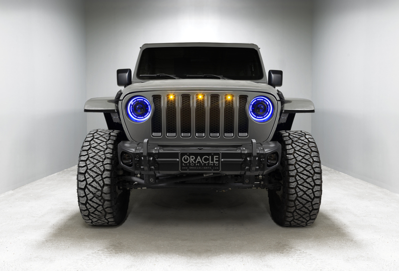 Jeep Gladiator Headlight Assemblies - ORACLE Lighting - Oculus Bi-LED Projector - ColorSHIFT