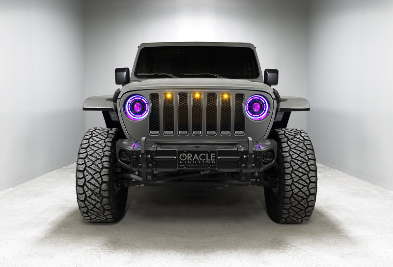 Jeep Gladiator Headlight Assemblies - ORACLE Lighting - Oculus Bi-LED Projector - ColorSHIFT