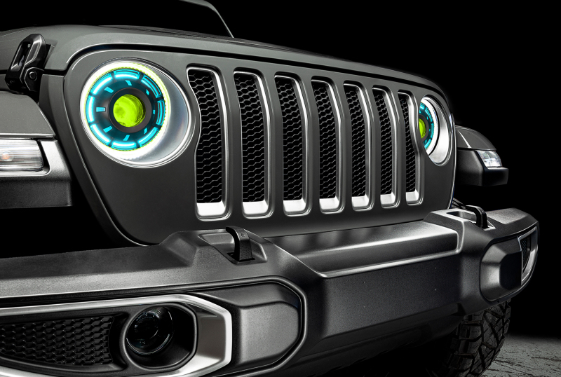 Jeep Gladiator Headlight Assemblies - ORACLE Lighting - Oculus Bi-LED Projector - ColorSHIFT