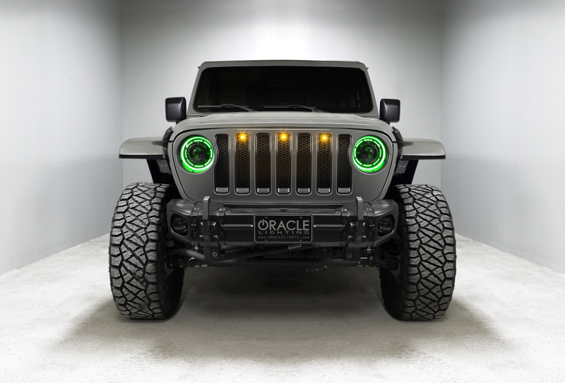 Jeep Gladiator Headlight Assemblies - ORACLE Lighting - Oculus Bi-LED Projector - ColorSHIFT