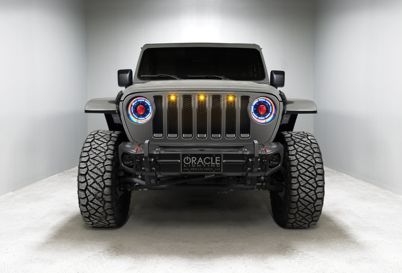 Jeep Gladiator Headlight Assemblies - ORACLE Lighting - Oculus Bi-LED Projector - ColorSHIFT