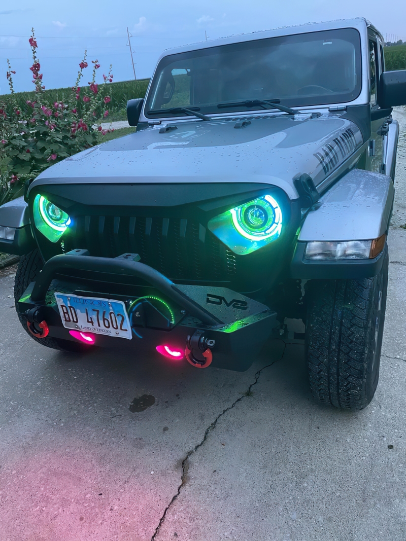 Jeep Gladiator Headlight Assemblies - ORACLE Lighting - Oculus Bi-LED Projector - ColorSHIFT