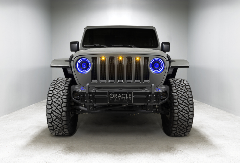 Jeep Gladiator Headlight Assemblies - ORACLE Lighting - Oculus Bi-LED Projector - ColorSHIFT