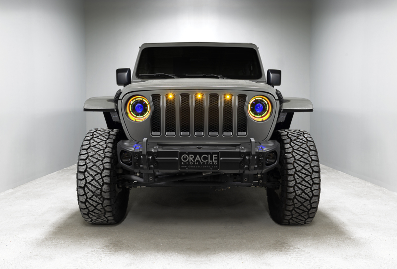 Jeep Gladiator Headlight Assemblies - ORACLE Lighting - Oculus Bi-LED Projector - ColorSHIFT