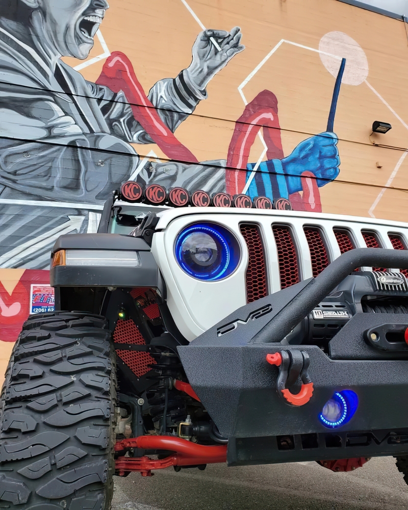 Jeep Gladiator Headlight Assemblies - ORACLE Lighting - Oculus Bi-LED Projector - ColorSHIFT