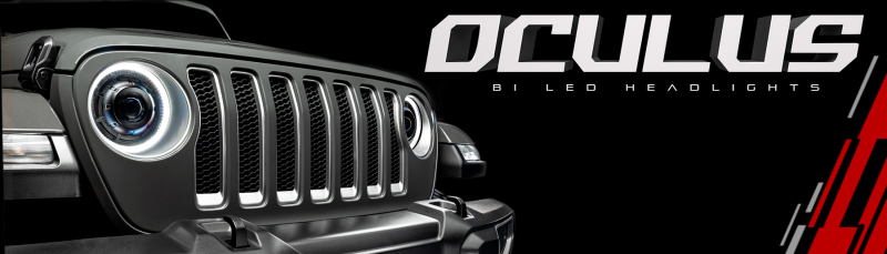 Jeep Gladiator Headlight Assemblies - ORACLE Lighting - Oculus Bi-LED Projector Headlights - Graphite Metallic