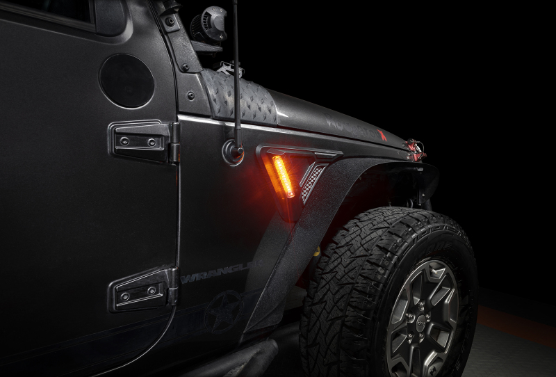 Jeep Wrangler JK Sidetrack LED Lighting System - Side - ORACLE Lighting - Matte Black