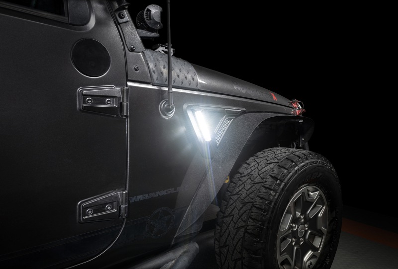 Jeep Wrangler JK Sidetrack LED Lighting System - Side - ORACLE Lighting - Matte Black