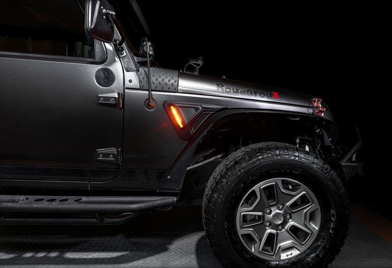 Jeep Wrangler JK Sidetrack LED Lighting System - Side - ORACLE Lighting - Matte Black