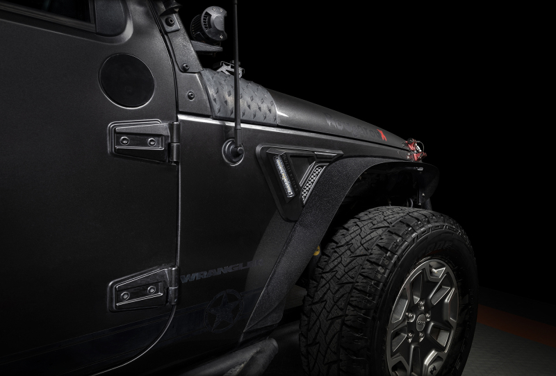 Jeep Wrangler JK Sidetrack LED Lighting System - Side - ORACLE Lighting - Matte Black