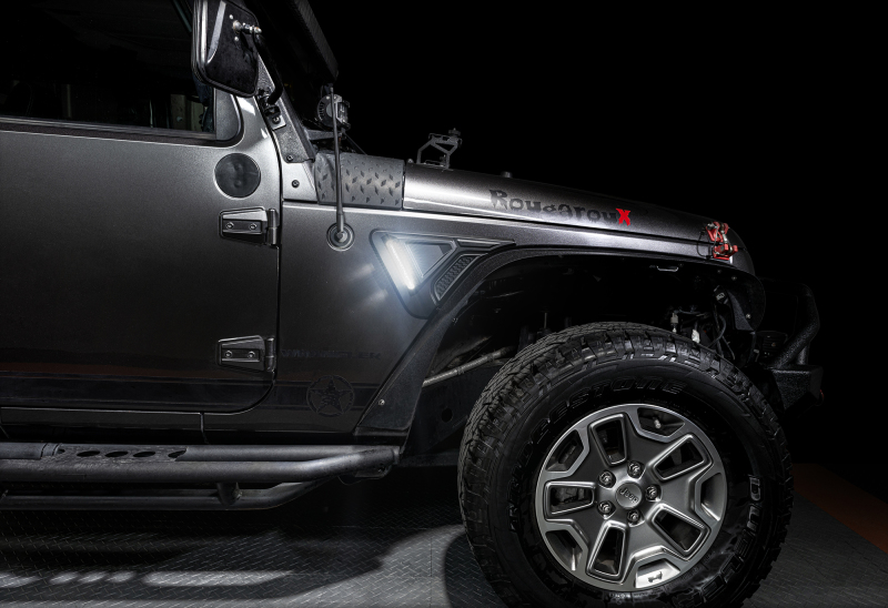 Jeep Wrangler JK Sidetrack LED Lighting System - Side - ORACLE Lighting - Matte Black