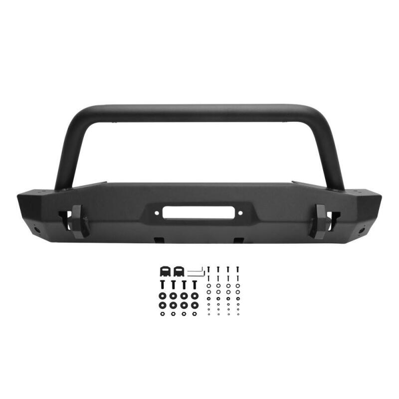 Jeep Gladiator Bumper - Front - Westin - Stubby WJ2 with Bull Bar - Textured Black - `20-`22
