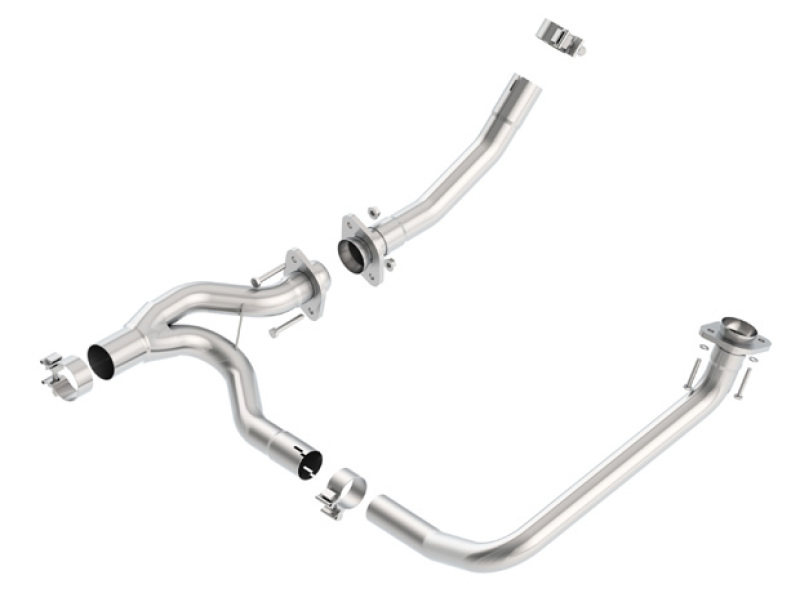 Jeep Wrangler JK Y-Pipe - Borla - Loop Delete - 3.6L - `12-`18