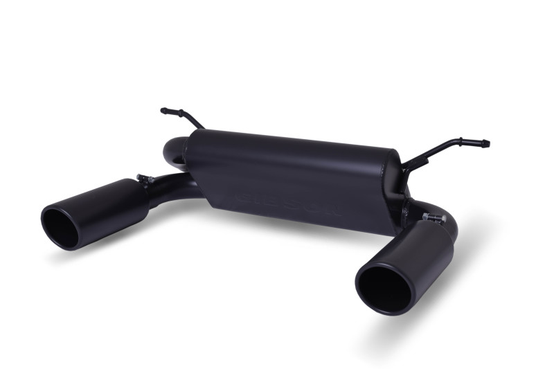 Jeep Wrangler JL Cat-Back Dual Split Exhaust - Gibson - Black Elite (Ceramic) - Black - 3.6L - `18-`22