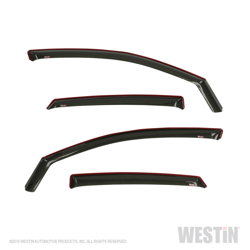 Honda Civic In-Channel Wind Deflector - Westin - Wade - Smoke - `16-`18
