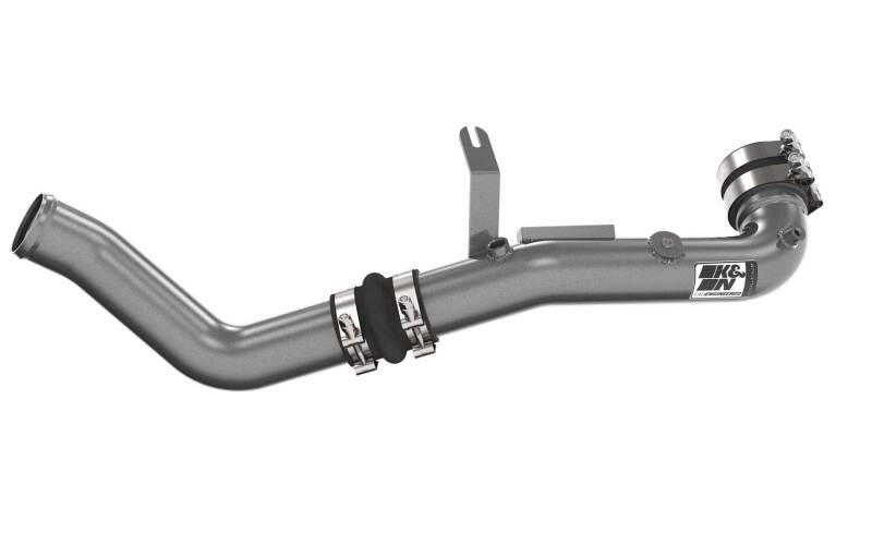 Honda Civic Charge Pipe Kit - K&N Engineering - Aluminum, Reduces air pressure loss - Gunmetal Gray - 1.5L L4 - `22-`24