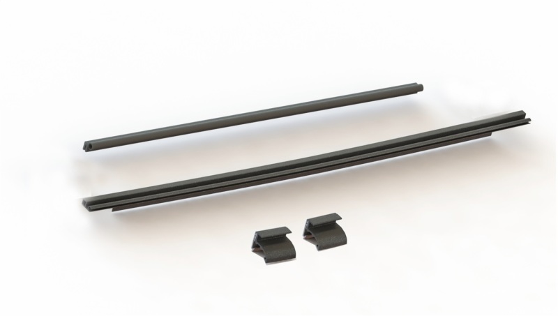 Jeep Wrangler JK Tailgate Tonneau Bar Kit - Rampage - Black - `07-`18