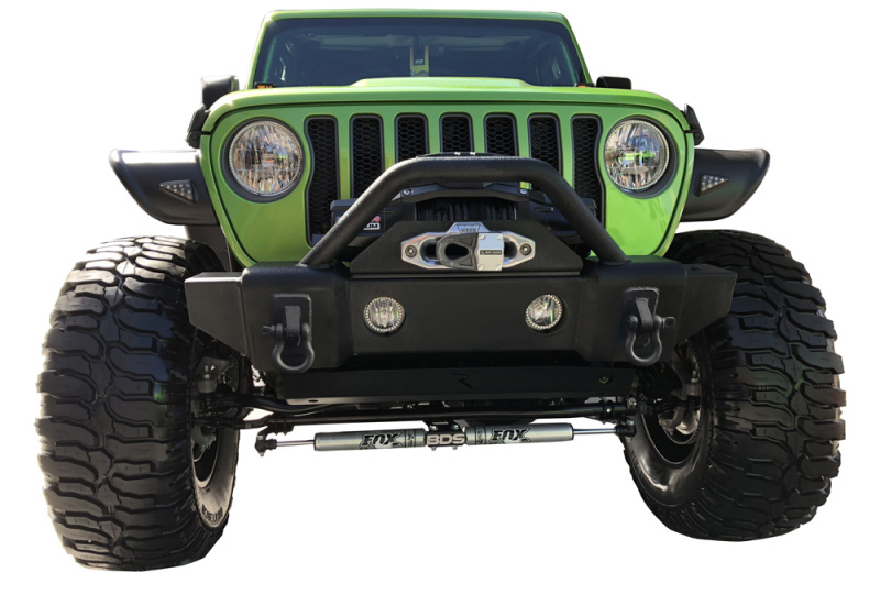 Jeep Gladiator Bumper - Front - Rampage - Recovery Bumper, Mass Articulation Stubby w/Stinger - Black - `20-`21