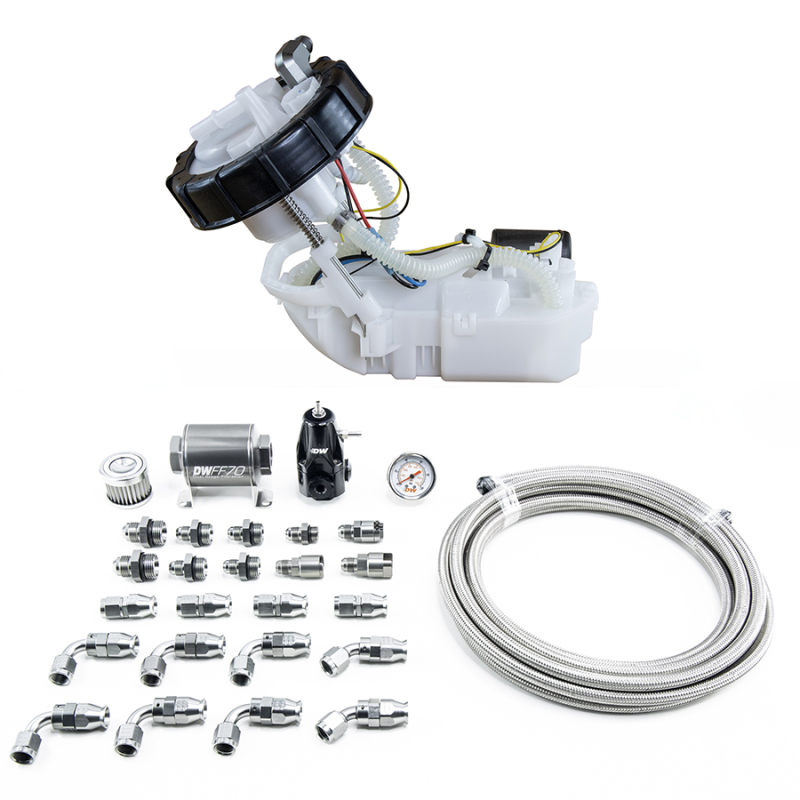 Honda Civic Fuel Pump - DeatschWerks - DW400 Pump Module & Return Kit w/PTFE Fuel Lines - `01-`05