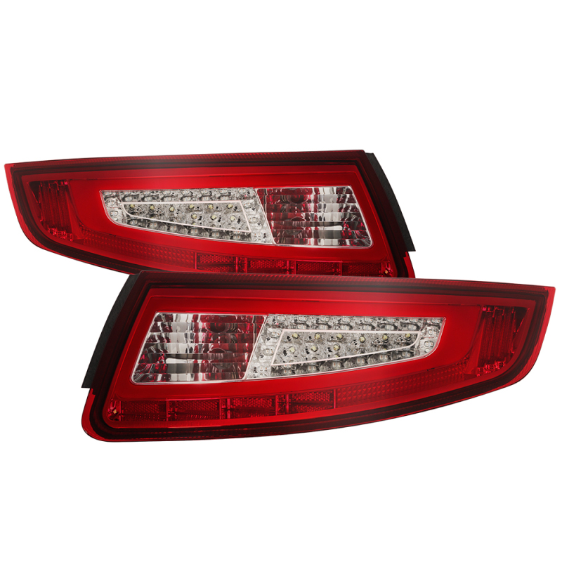 Porsche 911 Tail Lights - SPYDER - xTune Light Bar LED - Red Clear - `05-`08