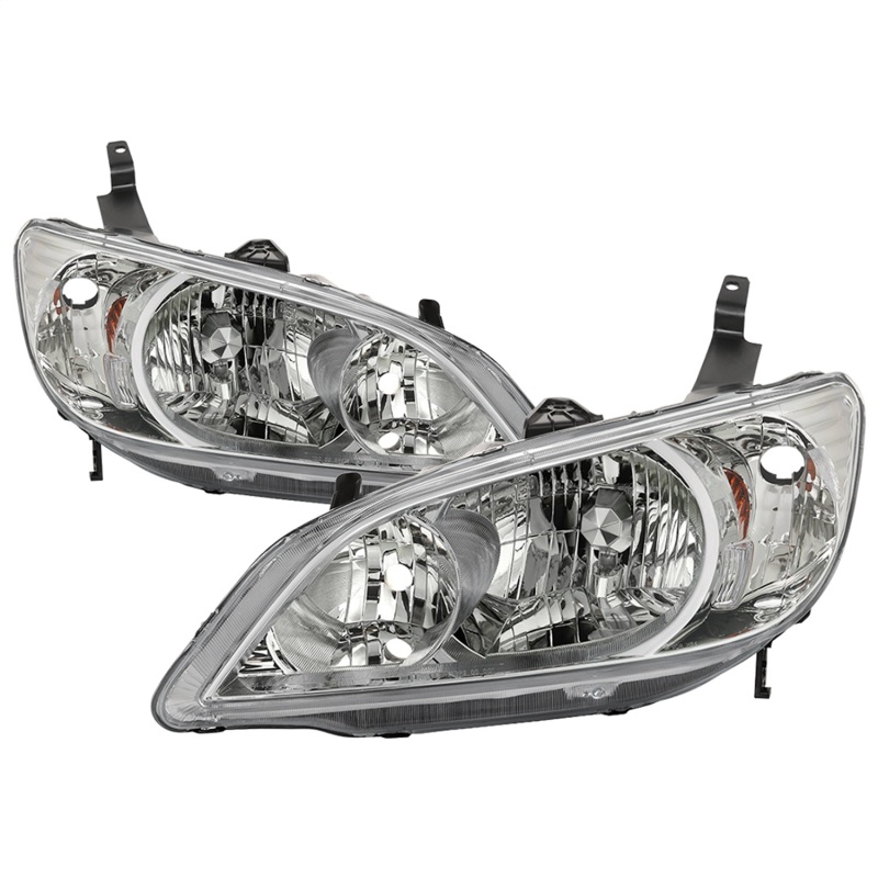 Honda Civic Headlights - SPYDER - OEM Style xTune - Chrome - `04-`05