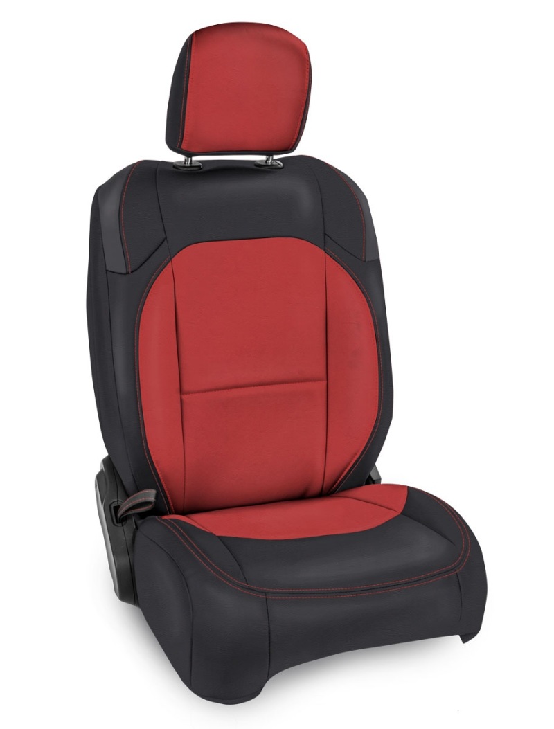 Jeep Wrangler JL Front Seat Covers - Front - PRP Seats - Black/Red - `18-`24