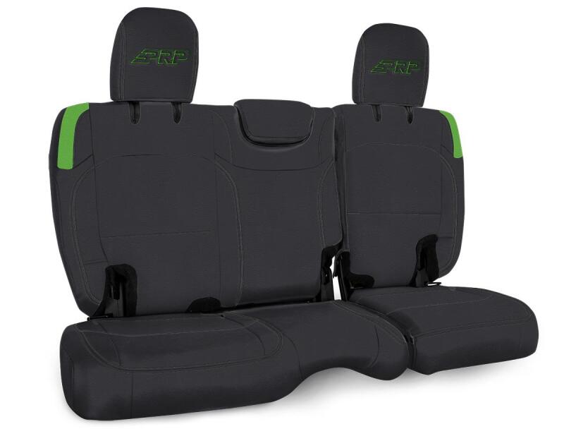 Jeep Wrangler JL Seat Covers - Rear - PRP Seats - Black/Green - 2018