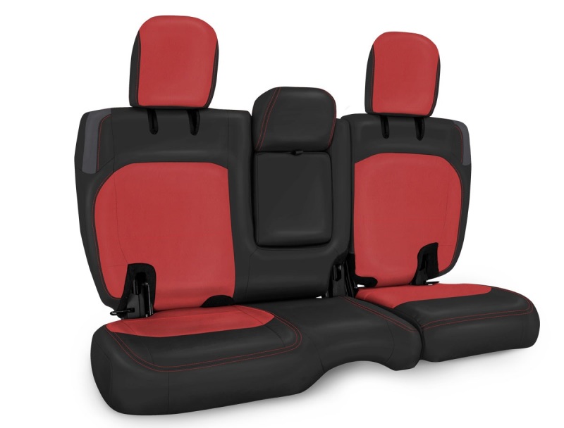 Jeep Wrangler JL Bench Cover - Rear - PRP Seats - Black/Red - `18-`24