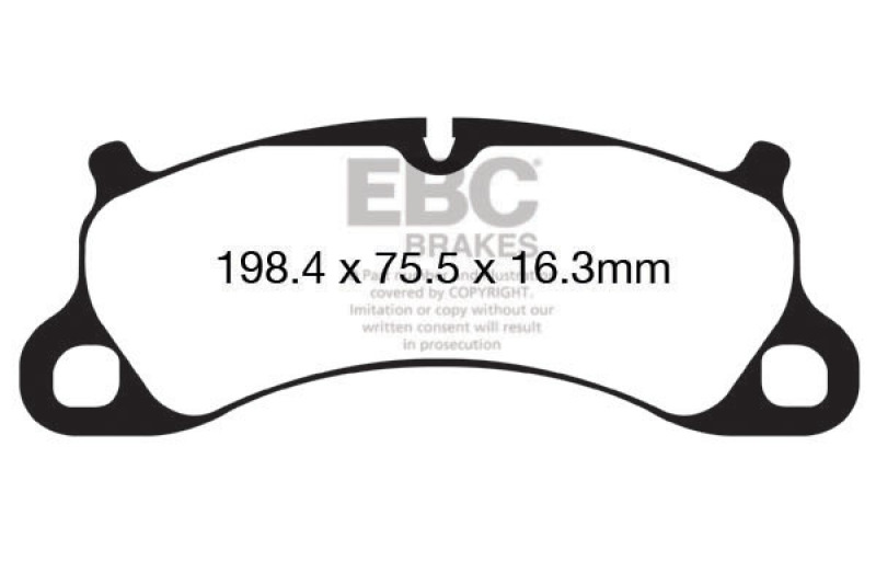 Porsche 911 Brake Pads - Front - EBC - Redstuff - 3.8L - `12-`15