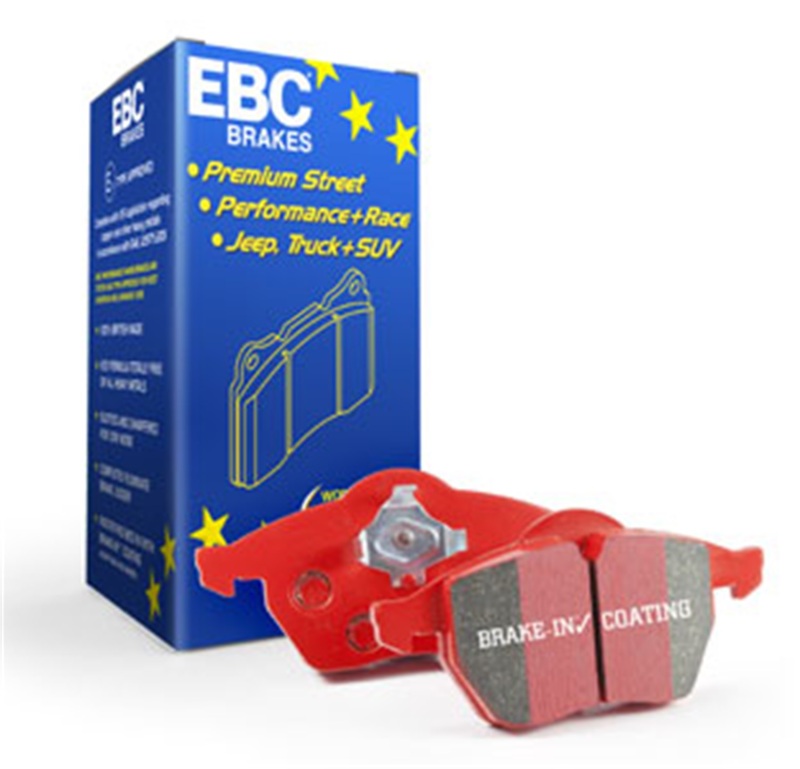 Jaguar F-TYPE Brake Pads - Front - EBC - Redstuff - 3.0L - Cast Iron Rotors - '14-'22 