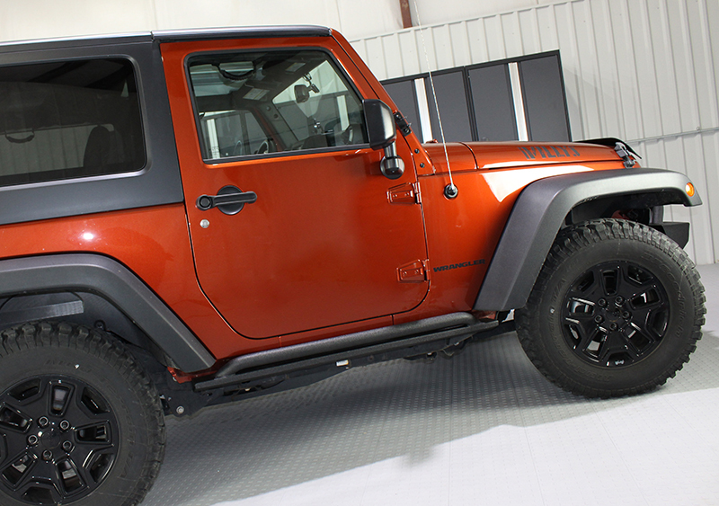 Jeep Wrangler JK Rock Slider - Fishbone Offroad - Black Textured Powdercoat - `07-`18