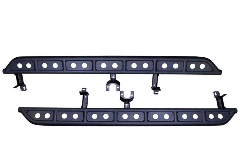 Jeep Gladiator Side Steps - Fishbone Offroad - Step Sliders - Black textured powder coat - 2020+