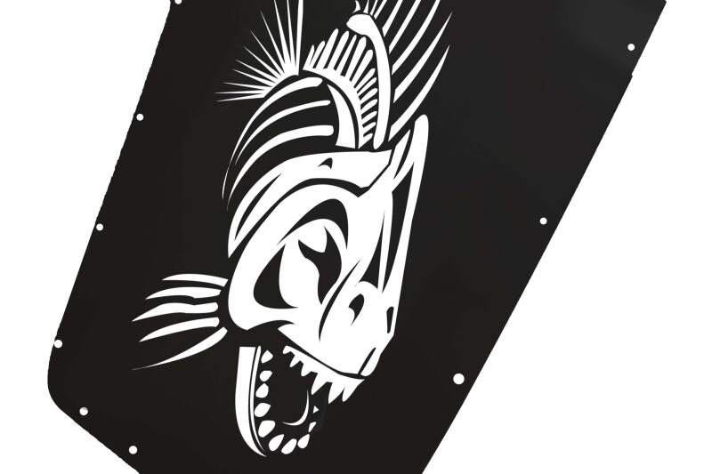 Jeep Wrangler JK Hood Louver - Fishbone Offroad - Black - `07-`18