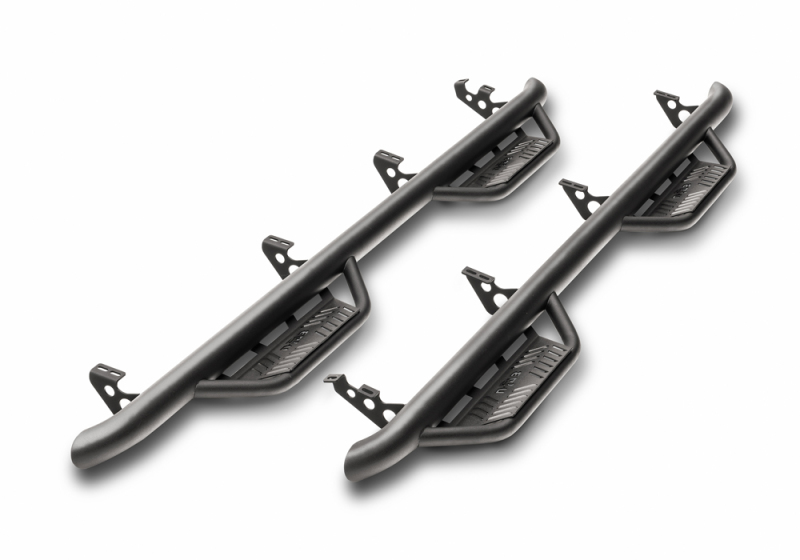 Jeep Gladiator Podium Step - Wheel-to-Wheel - N-Fab - Podium LG (2 Steps per Side, 3 in. Main Tube Diameter) - Textured Black - `20-`24