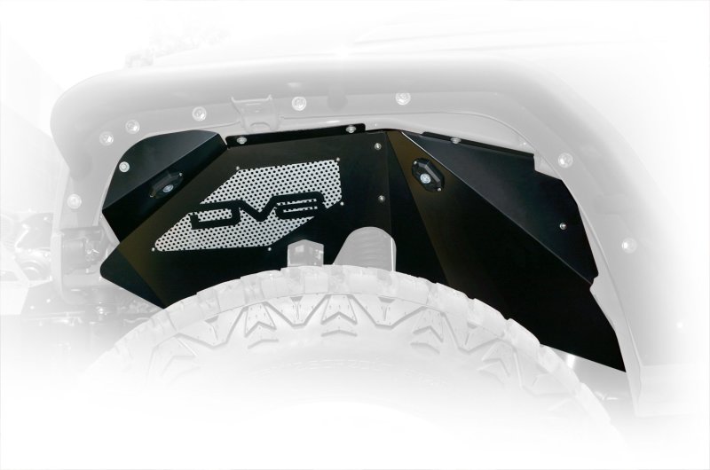 Jeep Wrangler JK Inner Fender Liners - Front - DV8 Offroad - Black - `07-`18
