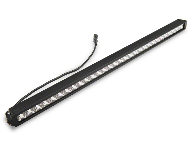 Jeep Gladiator LED Light Bar with Hood Mounting Brackets - Raxiom - Axial Series 30-Inch Single Row - Textured Black - `18-`23