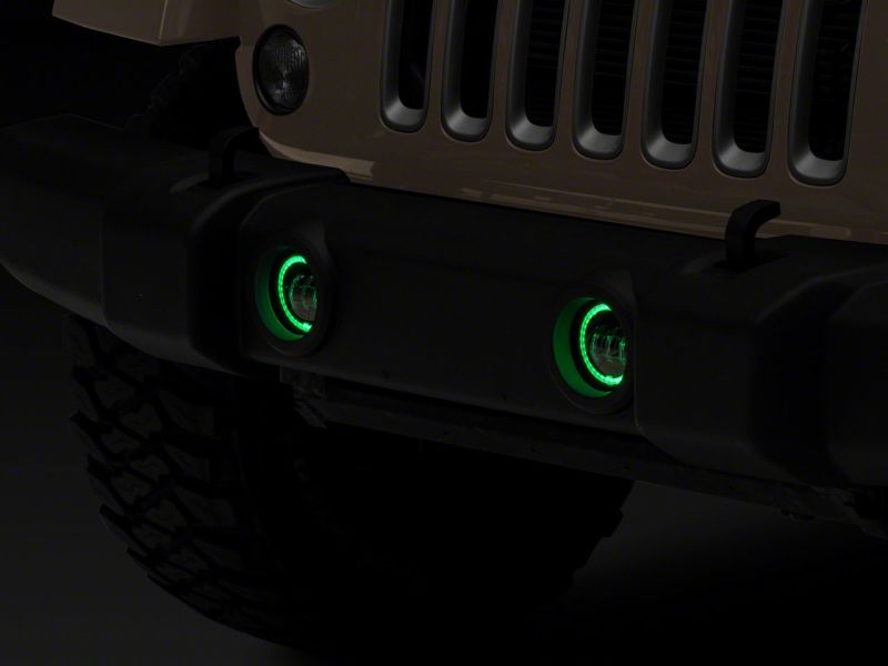 Jeep Wrangler JK Fog Lights - Raxiom - Axial Series 4-In LED - RGB Halo - `07-`18