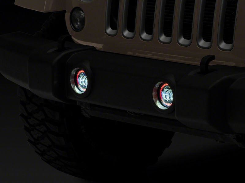 Jeep Wrangler JK Fog Lights - Raxiom - Axial Series 4-In LED - RGB Halo - `07-`18