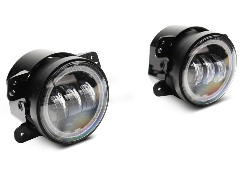 Jeep Wrangler JK Fog Lights - Raxiom - Axial Series 4-In LED - RGB Halo - `07-`18