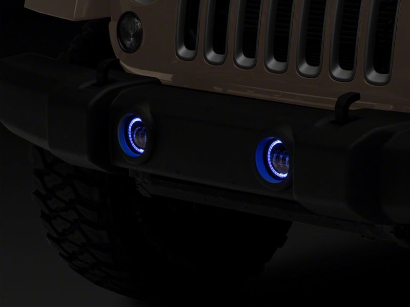 Jeep Wrangler JK Fog Lights - Raxiom - Axial Series 4-In LED - RGB Halo - `07-`18