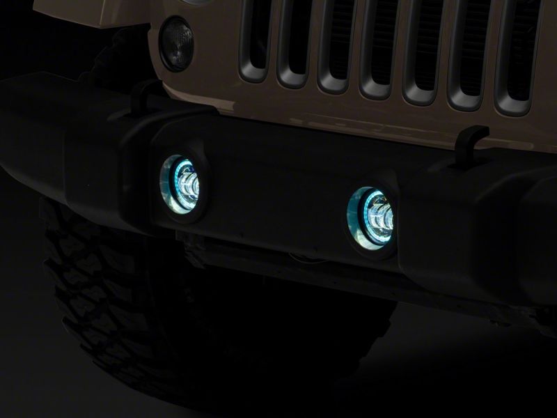 Jeep Wrangler JK Fog Lights - Raxiom - Axial Series 4-In LED - RGB Halo - `07-`18