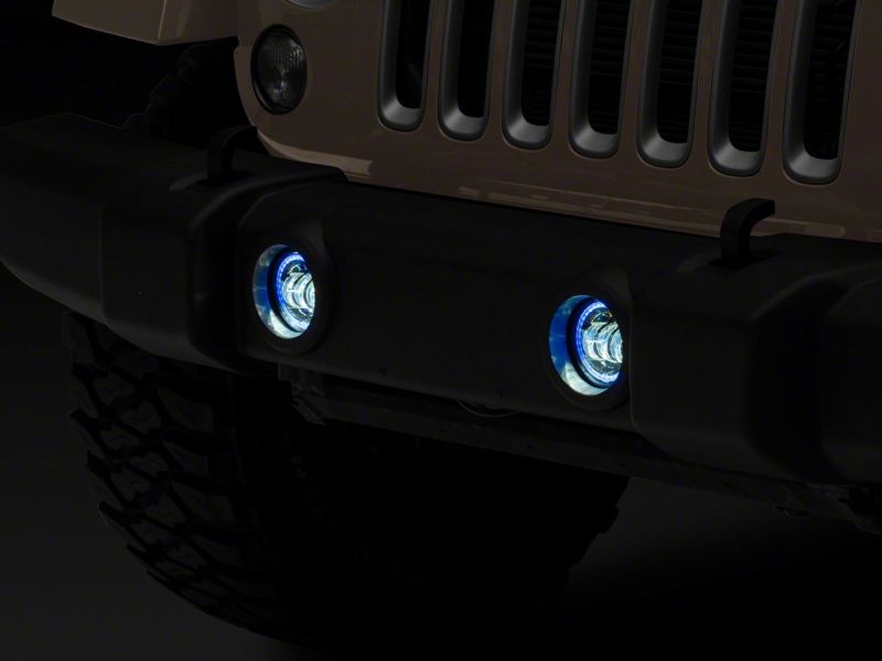 Jeep Wrangler JK Fog Lights - Raxiom - Axial Series 4-In LED - RGB Halo - `07-`18