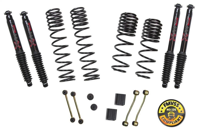 Jeep Wrangler JL Long Travel Kit - Skyjacker - 2 Stage 2in-2.5in Coil System - Black - 2018